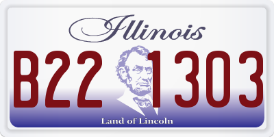 IL license plate B221303