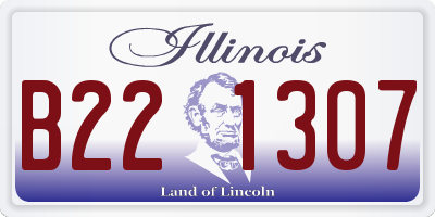 IL license plate B221307
