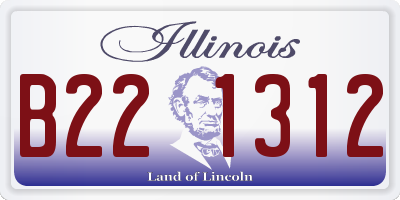 IL license plate B221312