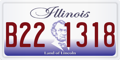 IL license plate B221318