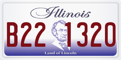 IL license plate B221320