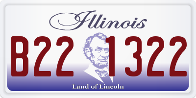 IL license plate B221322