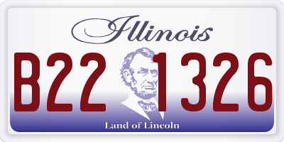 IL license plate B221326