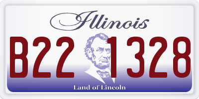IL license plate B221328