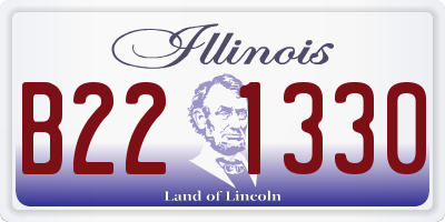 IL license plate B221330