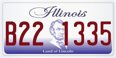 IL license plate B221335