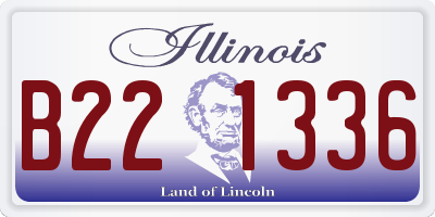 IL license plate B221336