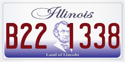 IL license plate B221338