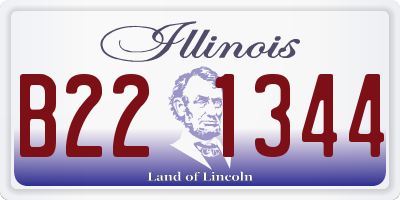 IL license plate B221344