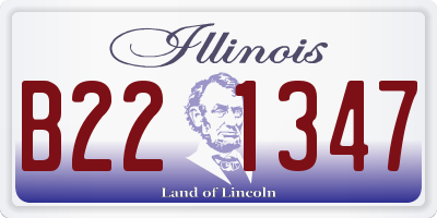 IL license plate B221347