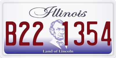 IL license plate B221354