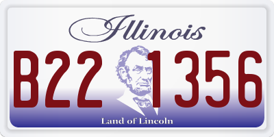 IL license plate B221356