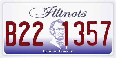 IL license plate B221357