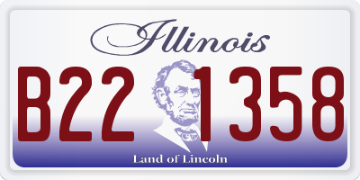 IL license plate B221358