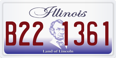 IL license plate B221361