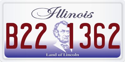IL license plate B221362