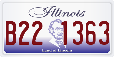 IL license plate B221363