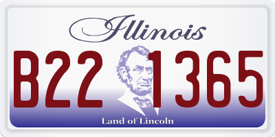 IL license plate B221365