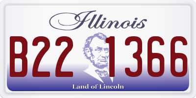 IL license plate B221366