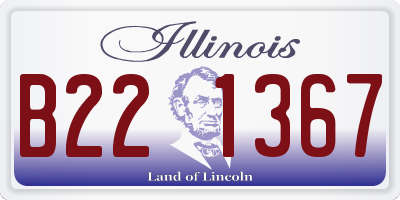 IL license plate B221367
