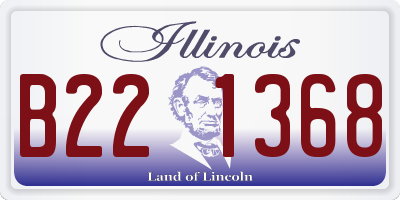 IL license plate B221368