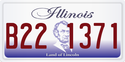 IL license plate B221371