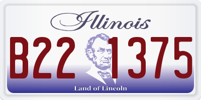 IL license plate B221375