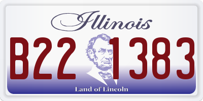 IL license plate B221383