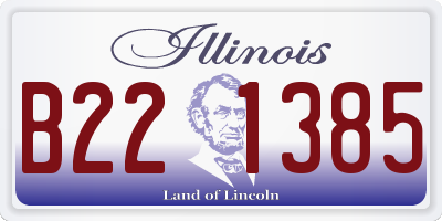 IL license plate B221385