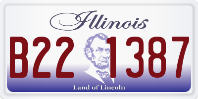 IL license plate B221387