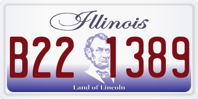 IL license plate B221389
