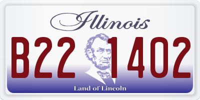IL license plate B221402