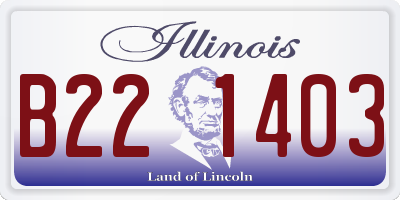 IL license plate B221403