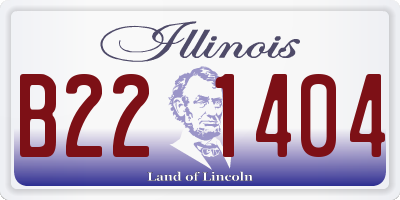 IL license plate B221404
