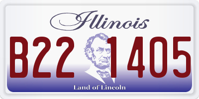 IL license plate B221405