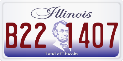 IL license plate B221407