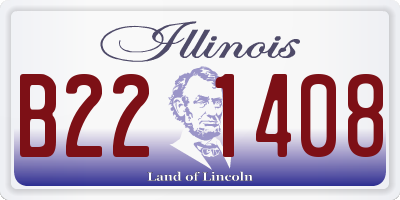 IL license plate B221408