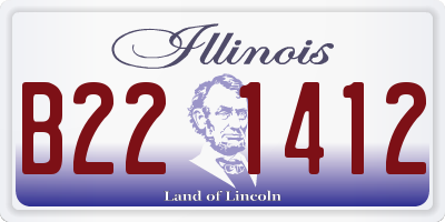IL license plate B221412