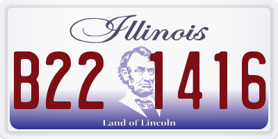 IL license plate B221416