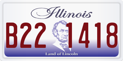 IL license plate B221418