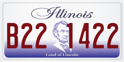 IL license plate B221422