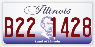 IL license plate B221428