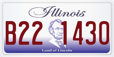 IL license plate B221430
