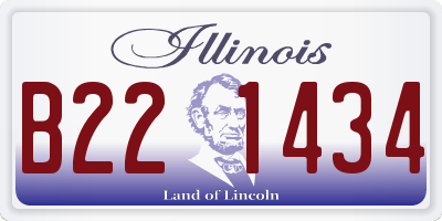 IL license plate B221434