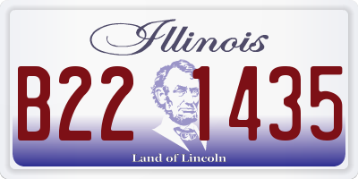 IL license plate B221435