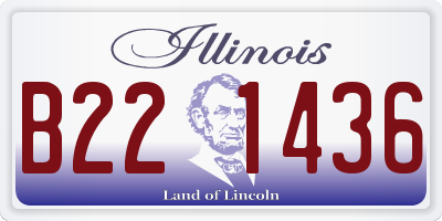 IL license plate B221436