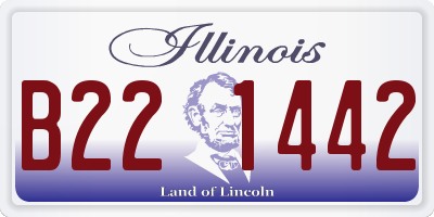 IL license plate B221442