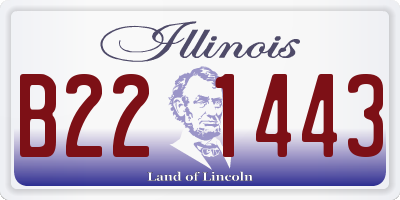 IL license plate B221443