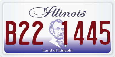 IL license plate B221445