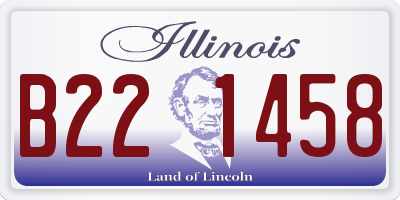 IL license plate B221458